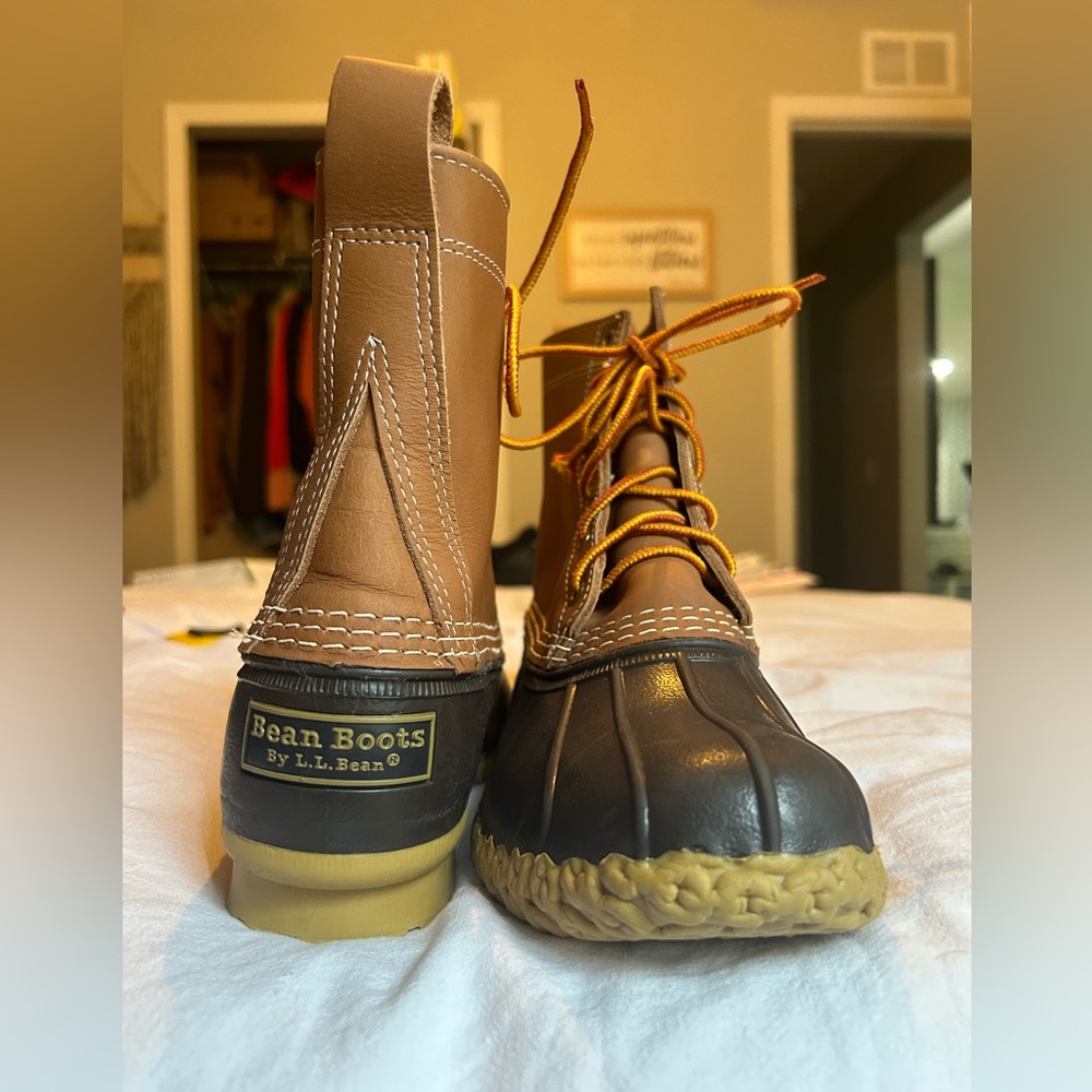 L.L. Bean Tan and Brown Duck Boots